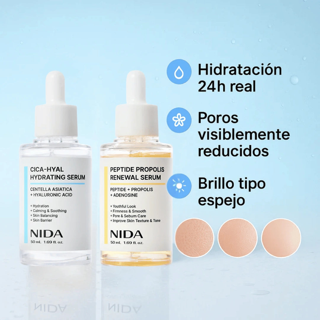 Dúo NIDA Glass Skin: Hidratación + Renovación